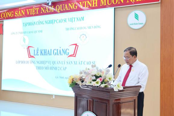 LRC TỔ CHỨC LỚP BỒI DƯỠNG NGHIỆP VỤ QUẢN LÝ SẢN XUẤT CAO SU THEO MÔ HÌNH 2 CẤP